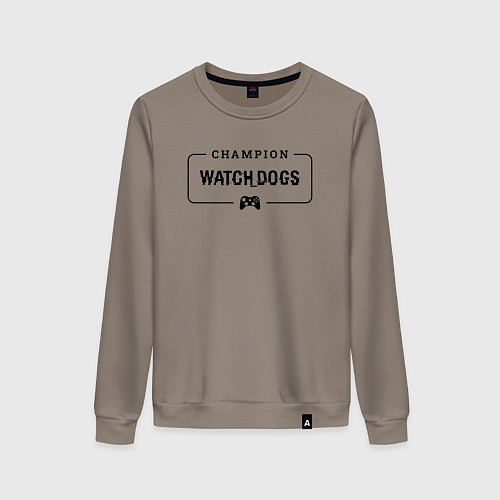 Женский свитшот Watch Dogs gaming champion: рамка с лого и джойсти / Утренний латте – фото 1