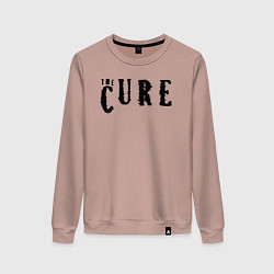 Свитшот хлопковый женский The Cure лого, цвет: пыльно-розовый