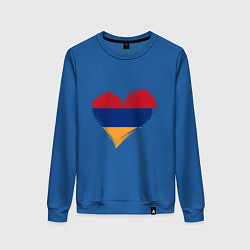 Свитшот хлопковый женский Сердце - Армения, цвет: синий