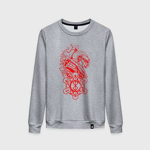 Женский свитшот Берсерк - рыцарь - симлов / Меланж – фото 1