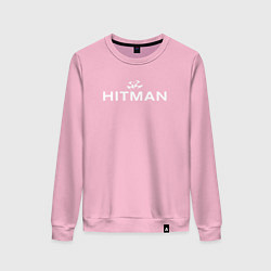 Свитшот хлопковый женский Hitman - лого, цвет: светло-розовый