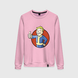 Свитшот хлопковый женский Vault boy like, цвет: светло-розовый