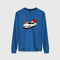 Свитшот хлопковый женский 3000gt Japanese Retro Car, цвет: синий
