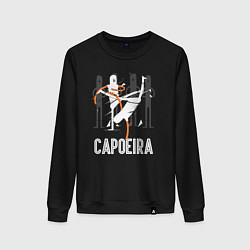 Свитшот хлопковый женский Capoeira - contactless combat, цвет: черный