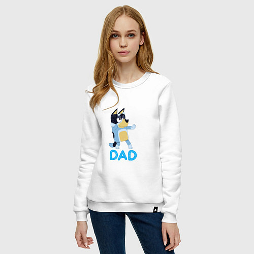 Женский свитшот Doggy Dad / Белый – фото 3