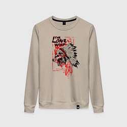 Женский свитшот Одинокий волк индеец