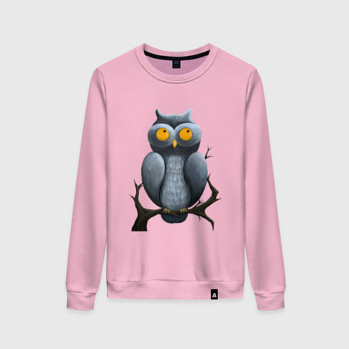 Женский свитшот Совушка охотница / Светло-розовый – фото 1