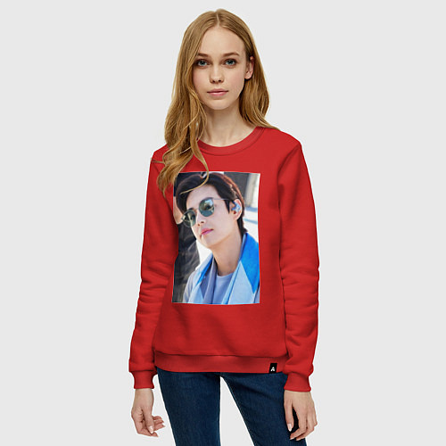 Женский свитшот Тигренок Ви / Красный – фото 3