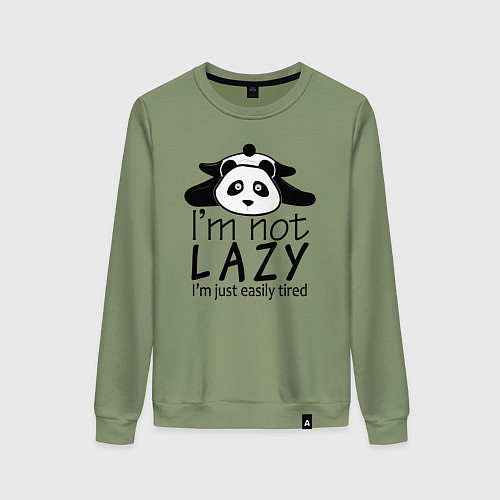 Женский свитшот Я не ленивый я просто быстро устаю - панда / Авокадо – фото 1