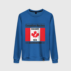 Свитшот хлопковый женский Федерация хоккея Канады, цвет: синий