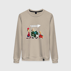 Свитшот хлопковый женский Троица-Остров Сокровищ, цвет: миндальный