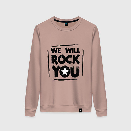 Женский свитшот We rock you / Пыльно-розовый – фото 1