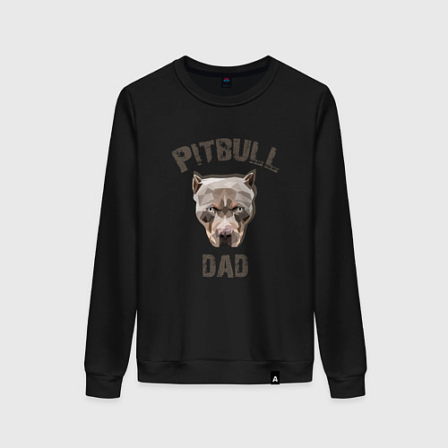 Женский свитшот Pitbull dad / Черный – фото 1