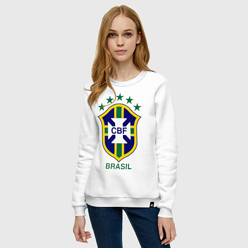 Женский свитшот Brasil CBF / Белый – фото 3
