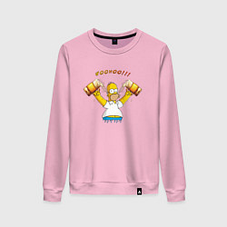 Свитшот хлопковый женский Homer & Beer, цвет: светло-розовый