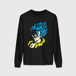 Свитшот хлопковый женский Goku Son - Dragon Ball - Воин, цвет: черный