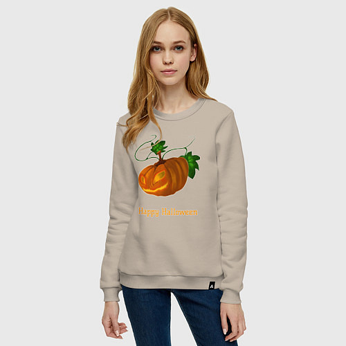 Женский свитшот Trembling pumpkin / Миндальный – фото 3