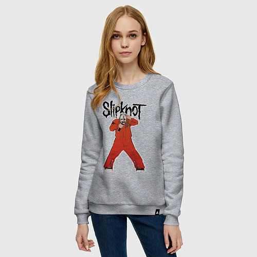 Женский свитшот Slipknot fan art / Меланж – фото 3