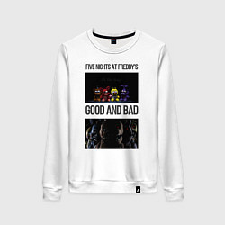 Свитшот хлопковый женский Freddy good and bad, цвет: белый