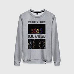 Свитшот хлопковый женский Freddy good and bad, цвет: меланж