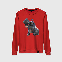 Свитшот хлопковый женский Мега рыцарь, цвет: красный