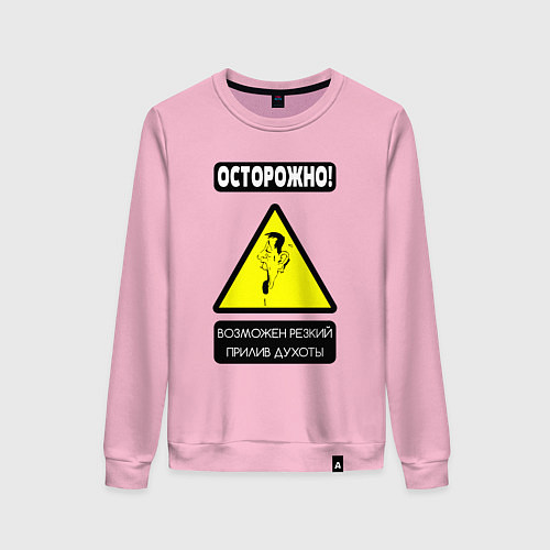 Женский свитшот Осторожно, душнила / Светло-розовый – фото 1