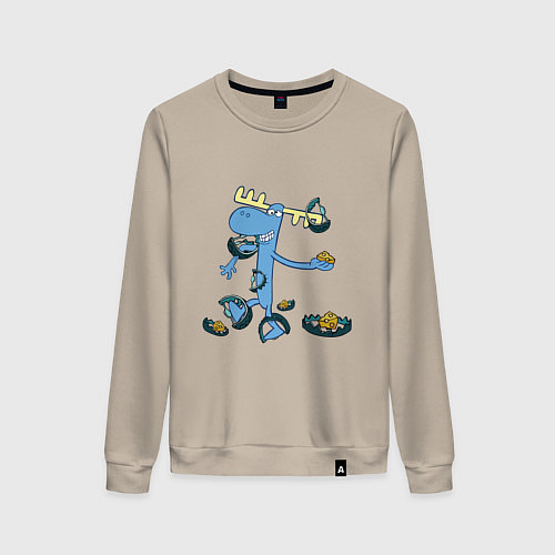 Женский свитшот Lumpy trap / Миндальный – фото 1