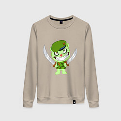 Свитшот хлопковый женский Angry Flippy, цвет: миндальный