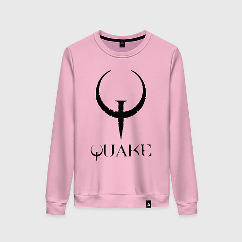 Женский свитшот Quake I logo / Светло-розовый – фото 1