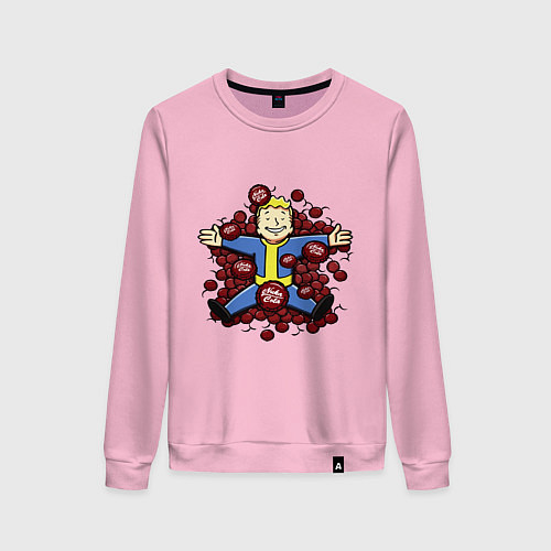 Женский свитшот Vault boy caps / Светло-розовый – фото 1