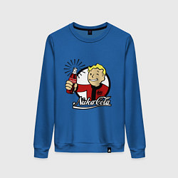 Свитшот хлопковый женский Vault boy - nuka cola, цвет: синий