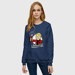 Свитшот хлопковый женский Vault boy - nuka cola, цвет: тёмно-синий — фото 2