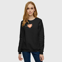 Свитшот хлопковый женский Только так, цвет: черный — фото 2