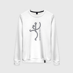 Свитшот хлопковый женский Мне нравится гандбол на английском, цвет: белый