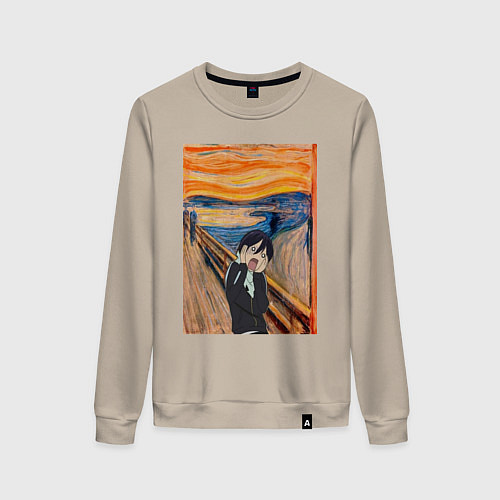 Женский свитшот Крик бездомный Бог / Миндальный – фото 1