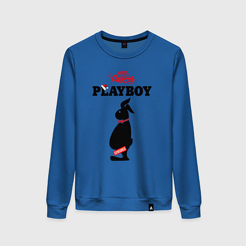 Женский свитшот Толстяк playboy / Синий – фото 1