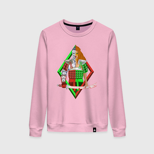 Женский свитшот Демон и амазонка / Светло-розовый – фото 1