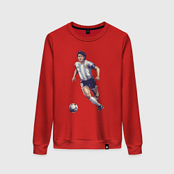 Свитшот хлопковый женский Maradona football, цвет: красный