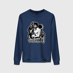 Свитшот хлопковый женский Bruce Lee watahhh, цвет: тёмно-синий
