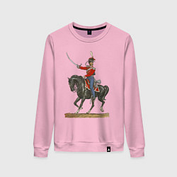 Свитшот хлопковый женский Обер-офицер лейб-гвардии казачьего полка, цвет: светло-розовый