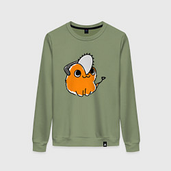 Свитшот хлопковый женский Миленький почита, цвет: авокадо