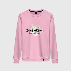 Свитшот хлопковый женский Black Clover, цвет: светло-розовый