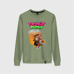 Свитшот хлопковый женский Содапоп, цвет: авокадо