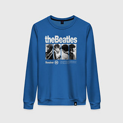 Свитшот хлопковый женский The Beatles rock, цвет: синий
