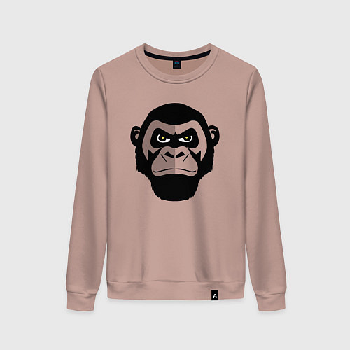 Женский свитшот Serious gorilla / Пыльно-розовый – фото 1