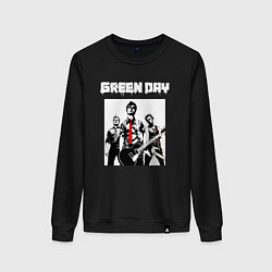 Свитшот хлопковый женский Greed Day rock, цвет: черный