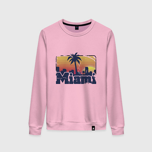 Женский свитшот Beach of Miami / Светло-розовый – фото 1