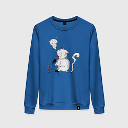 Свитшот хлопковый женский Создаю облака, цвет: синий