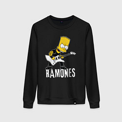 Женский свитшот Ramones Барт Симпсон рокер