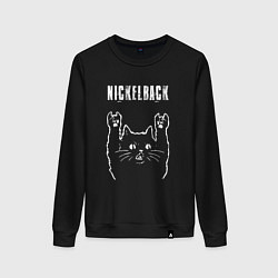Женский свитшот Nickelback рок кот